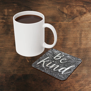 Be Kind Cork Back Coaster Printify