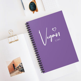 Vegan Girl Spiral Notebook - Ruled Line