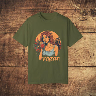 Vegan Girl Garment-Dyed T-shirt Printify