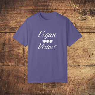 Vegan Virtues Garment-Dyed T-shirt Printify