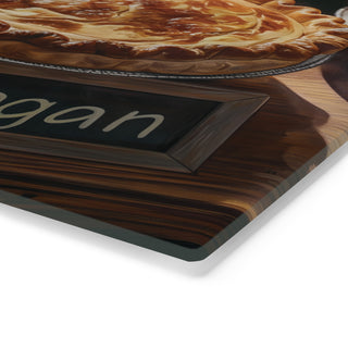 Vegan Pies Tempered Glass Cutting Board Printify