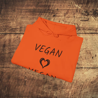 Vegan Heart Heavy Blend™ Hooded Sweatshirt Printify