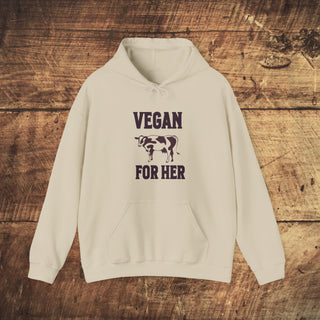 Vegan For Her Heavy Blend™ Hooded Sweatshirt Printify