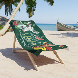 Vegan Beach Towel Printify