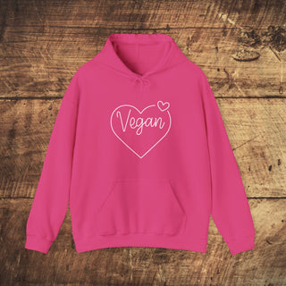 Vegan Hearts Heavy Blend™ Hooded Sweatshirt Printify