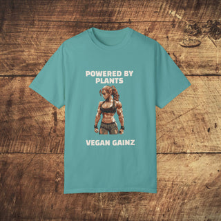 Powered By Plants Garment-Dyed T-shirt Printify