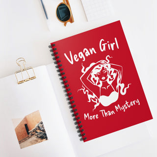 Vegan Girl Spiral Notebook - Ruled Line