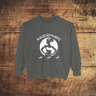 Fueled By Plants Garment-Dyed Sweatshirt Printify