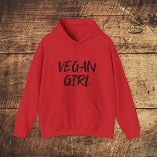 Vegan Girl Heavy Blend™ Hooded Sweatshirt Printify