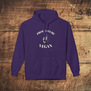 Proud To Be Vegan Unisex Midweight Softstyle Fleece Hoodie