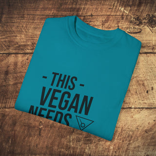 This Vegan Needs A Cocktail Garment-Dyed T-shirt Printify