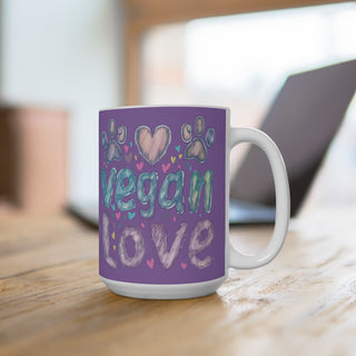 Vegan Love Coffee Mug 15oz