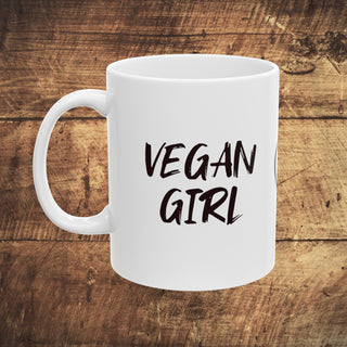 Vegan Girl Coffee Mug, 11oz Printify