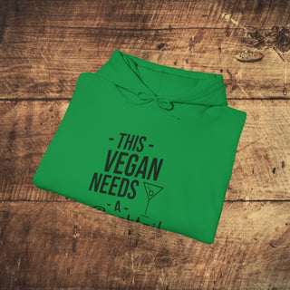 This Vegan Needs A Cocktail Heavy Blend™ Hooded Sweatshirt Printify