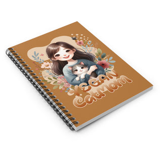 Vegan Cat Mom Spiral Notebook - Ruled Line