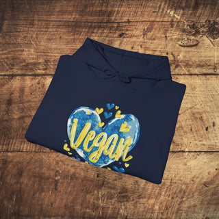 Vegan Hearts Heavy Blend™ Hooded Sweatshirt Printify