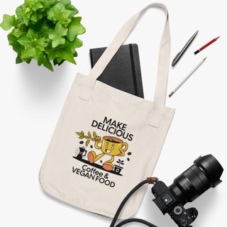 Make Delicious Coffee Organic Canvas Tote Bag