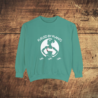 Fueled By Plants Garment-Dyed Sweatshirt Printify
