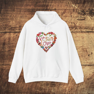 Vegan Love Heavy Blend™ Hooded Sweatshirt Printify