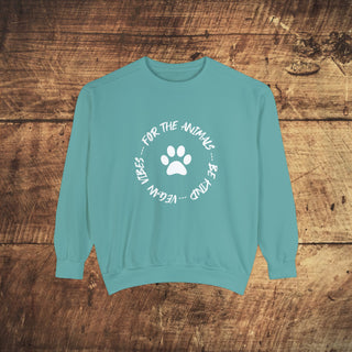 For The Animals  Garment-Dyed Sweatshirt Printify