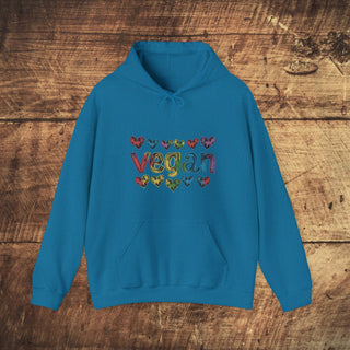 Vegan Hearts Heavy Blend™ Hooded Sweatshirt Printify