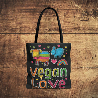 Vegan Love Tote Bag Printify