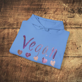 Vegan Hearts  Heavy Blend™ Hooded Sweatshirt Printify