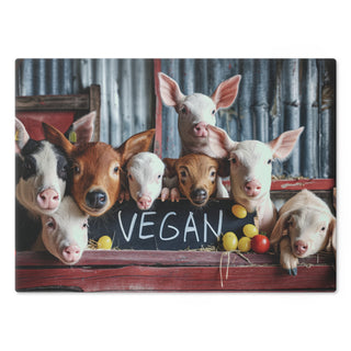 Vegan Tempered Glass Cutting Board Printify