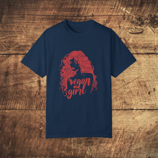 Vegan Girl Garment-Dyed T-shirt Printify