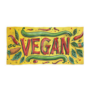 Vegan Beach Towel Printify