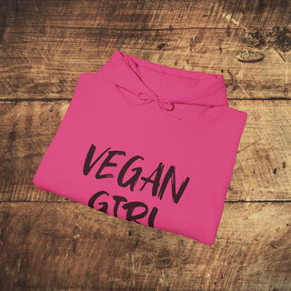 Vegan Girl Heavy Blend™ Hooded Sweatshirt Printify