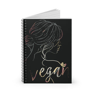 Vegan Girl Spiral Notebook - Ruled Line