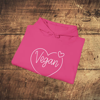 Vegan Hearts Heavy Blend™ Hooded Sweatshirt Printify