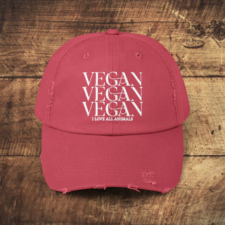 Vegan Unisex Distressed Cap Printify