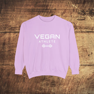 Vegan Athlete Garment-Dyed Sweatshirt Printify