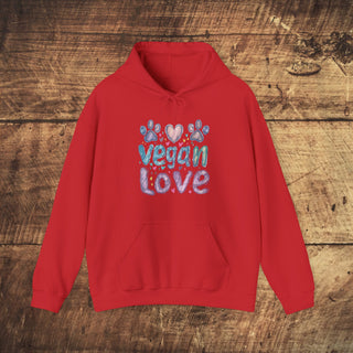 Vegan Love Heavy Blend™ Hooded Sweatshirt Printify