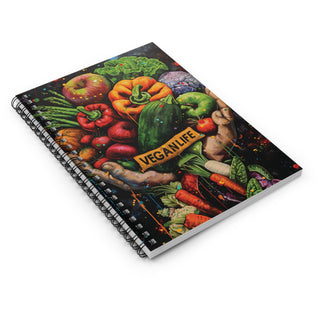 Vegan Life Spiral Notebook - Ruled Line Printify