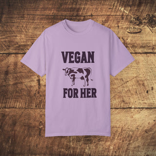 Vegan For Her Garment-Dyed T-shirt Printify