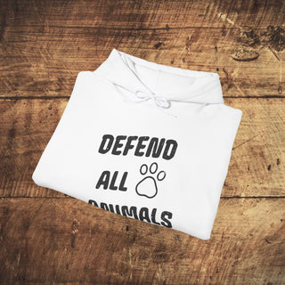 Defend All Animals Heavy Blend™ Hooded Sweatshirt Printify