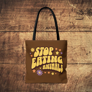 Stop Eating Animals Tote Bag Printify