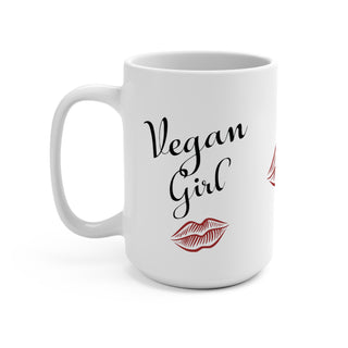 Vegan Girl Coffee Mug 15oz Printify