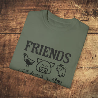 Friends Not Food Garment-Dyed T-shirt Printify