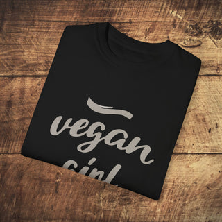 Vegan Girl Garment-Dyed T-shirt Printify