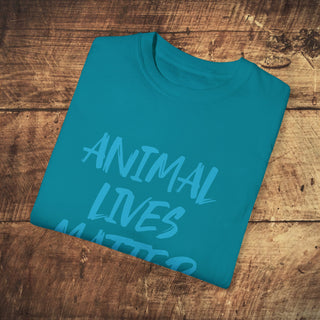 Animal Lives Matter Garment-Dyed T-shirt Printify