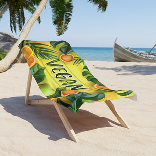 Vegan Beach Towel Printify