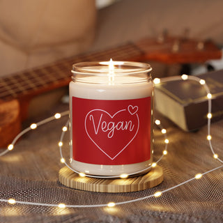 Vegan Heart Scented Soy Candle, 9oz