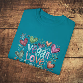 Vegan Love  Garment-Dyed T-shirt Printify