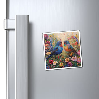 Colorful Birds Magnet Printify