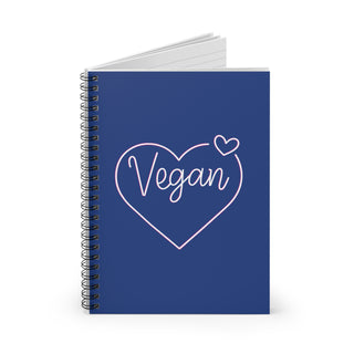 Vegan Heart Spiral Notebook - Ruled Line