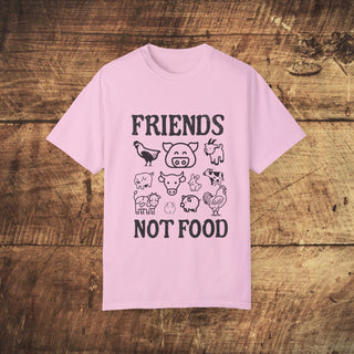 Friends Not Food Garment-Dyed T-shirt Printify